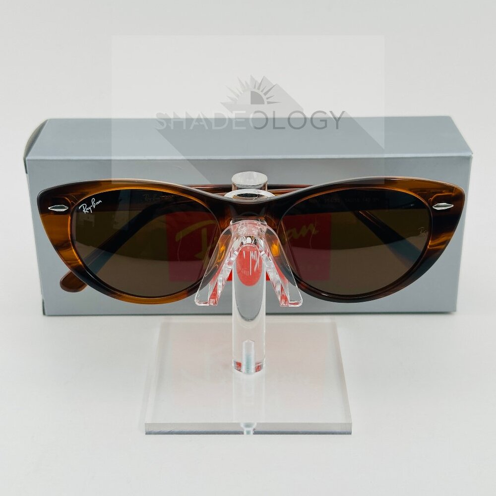 Ray-Ban Nina RB4314-N Cat Eye Brown Sunglasses 954/33 54-18 140 3N PAPERS & CASE